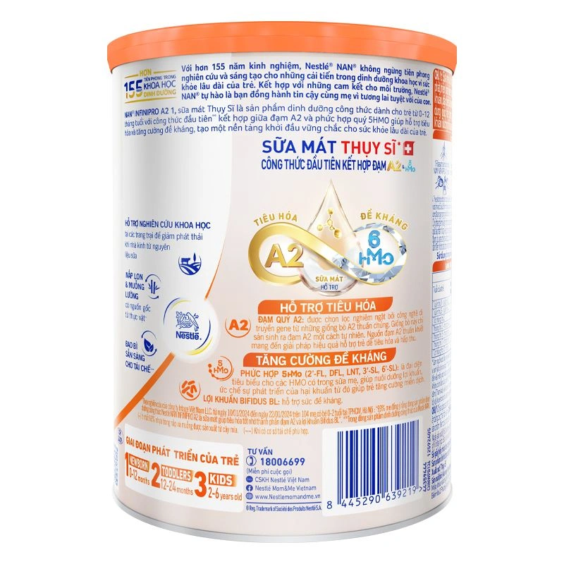 Sữa bột NAN InfiniPro A2 số 1 (đạm quý A2) 400g (0 - 12 tháng) - Giao bao bì ngẫu nhiên 3