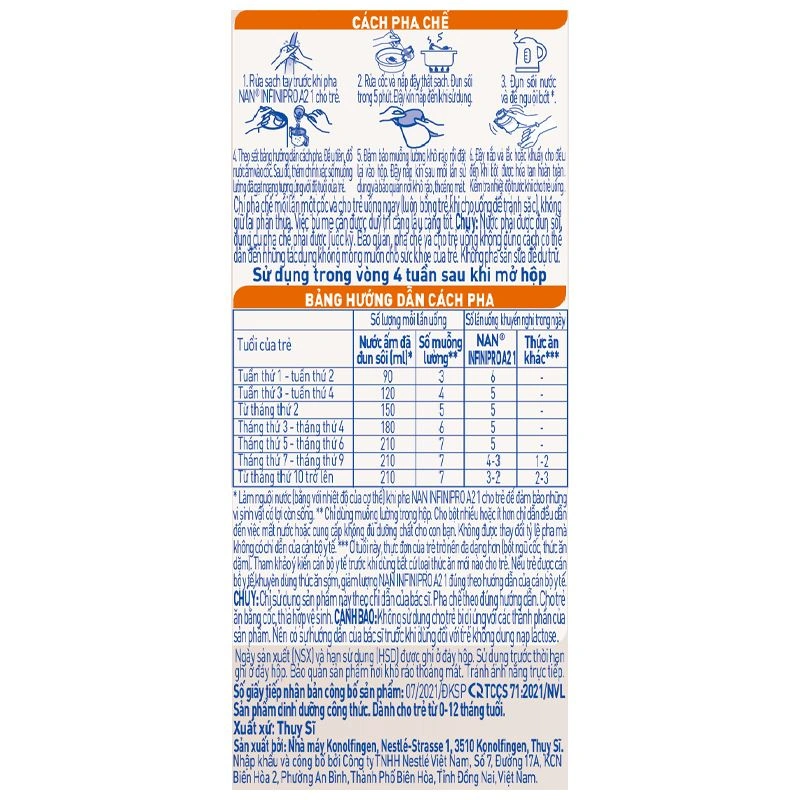 Sữa bột NAN InfiniPro A2 số 1 (đạm quý A2) 400g (0 - 12 tháng) - Giao bao bì ngẫu nhiên 7