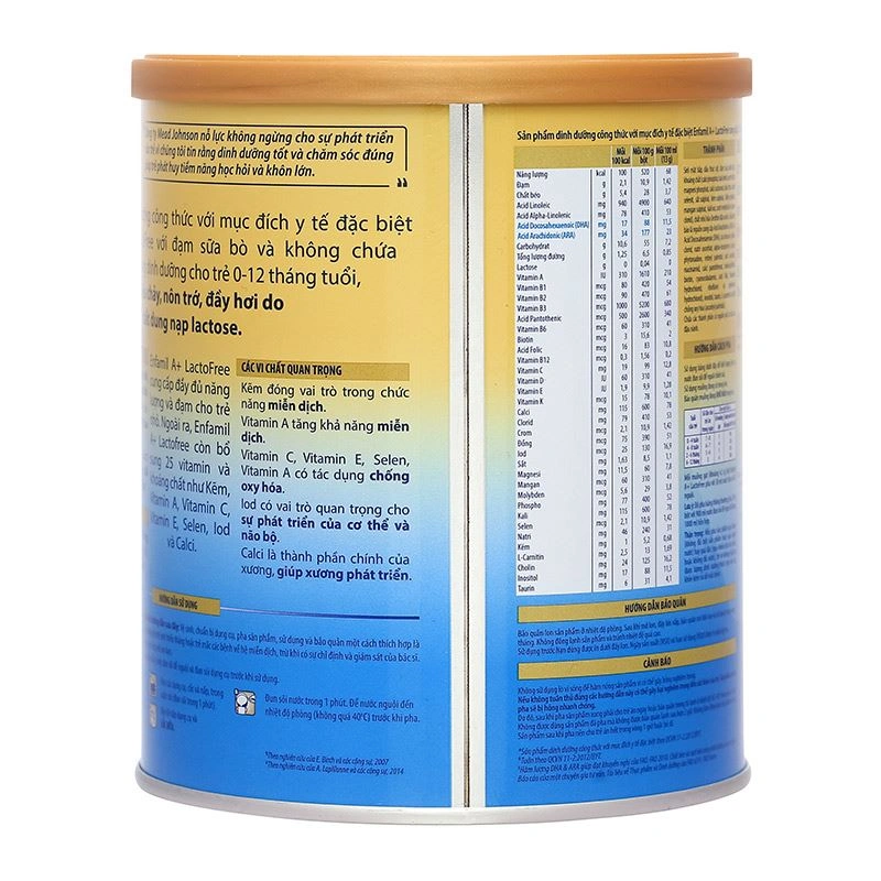 Sữa bột Enfamil A+ LactoFree 400g (0 - 12 tháng) dành cho trẻ không dung nạp đường lactose 5