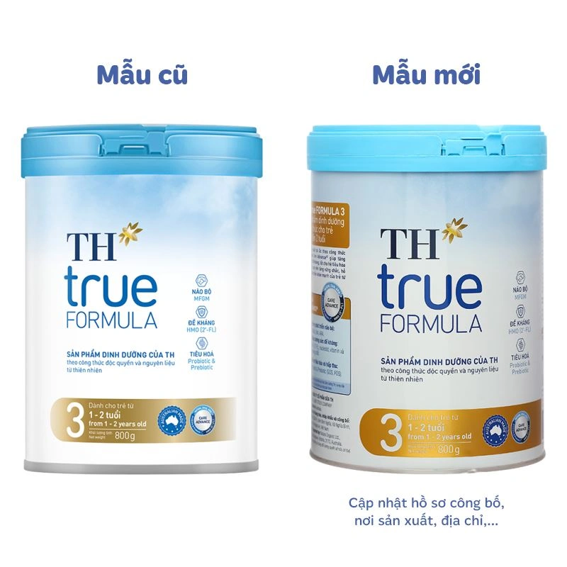 Sữa bột TH true Formula số 3 800g (1 - 2 tuổi) - Giao bao bì ngẫu nhiên 2