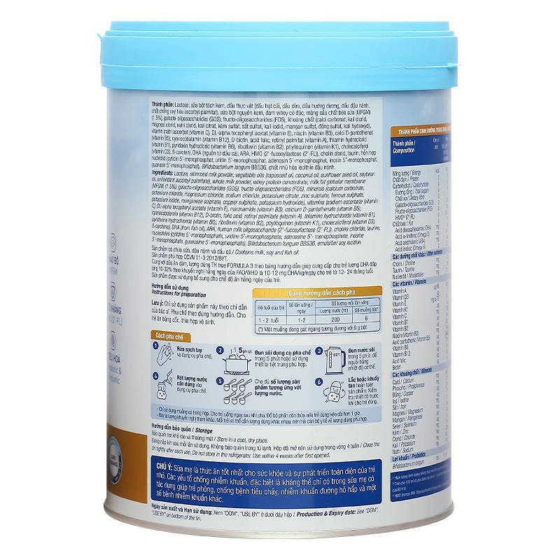 Sữa bột TH true Formula số 3 800g (1 - 2 tuổi) - Giao bao bì ngẫu nhiên 4