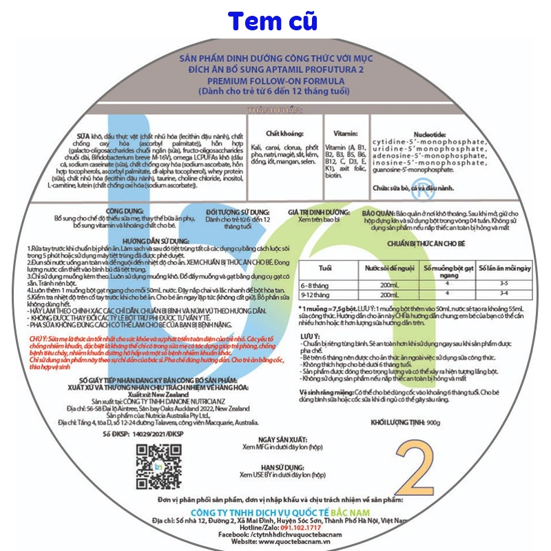 Sữa bột Aptamil Úc Profutura số 2 900g (6 - 12 tháng) 9