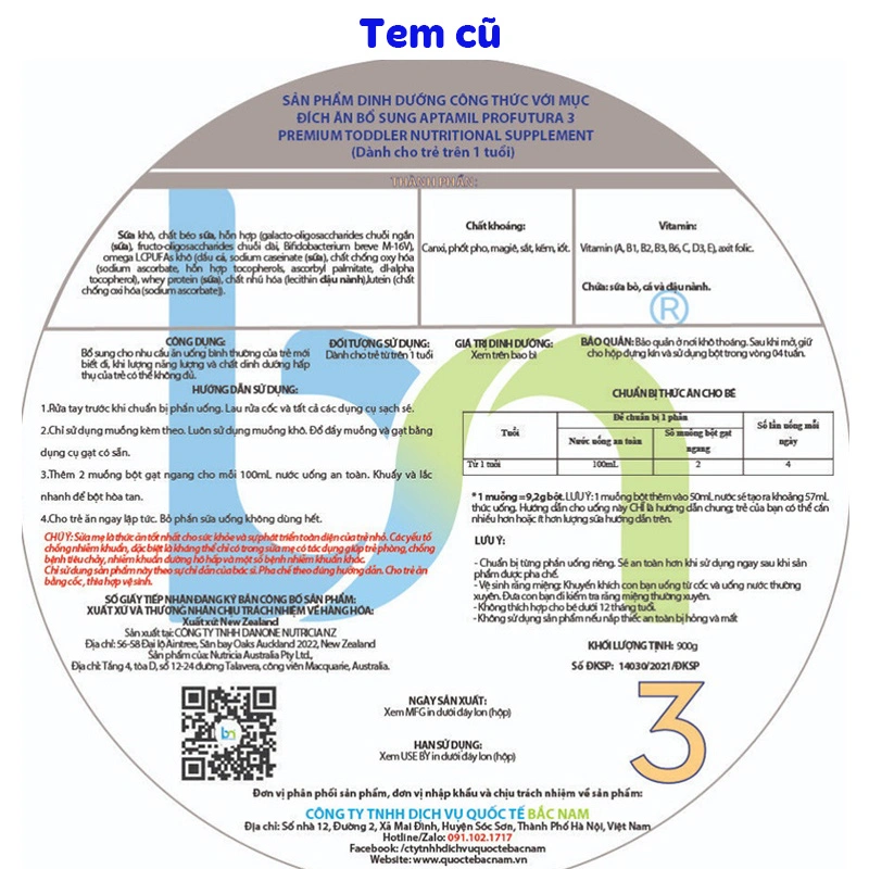 Sữa bột Aptamil Úc Profutura số 3 900g (1 - 3 tuổi) 9