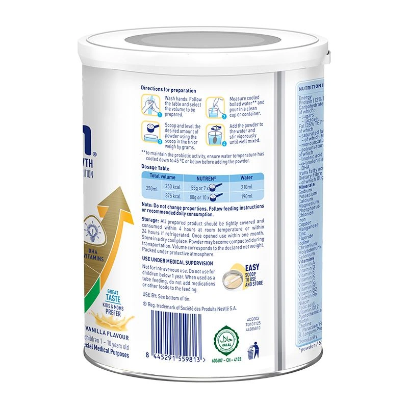 Sữa bột Nutren Junior hương vani 400g (1 - 10 tuổi) - Giao bao bì ngẫu nhiên 3