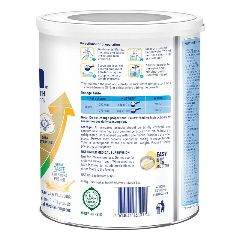 Sữa bột Nutren Junior hương vani 400g (1 - 10 tuổi) - Giao bao bì ngẫu nhiên 9