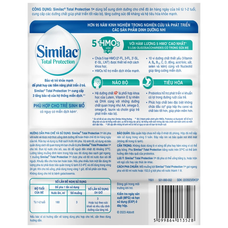 Sữa bột Similac Total Protection 1+ 850g/800g (1 - 2 tuổi) 4