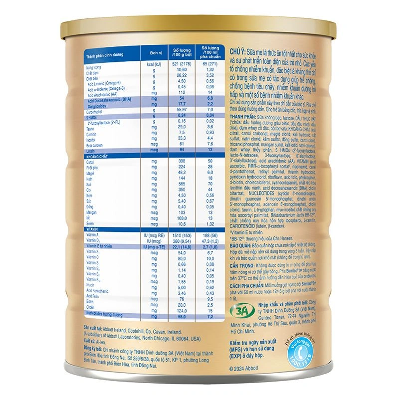 Sữa bột Similac 5G 0+ 380g (0 - 12 tháng) 8