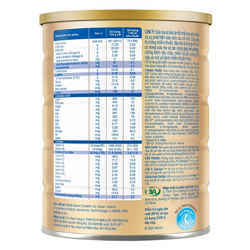 Sữa bột Similac 5G 1+ 850g/800g (1 - 2 tuổi) 3