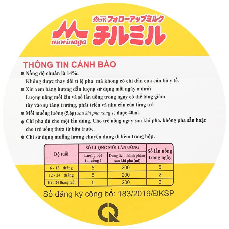 Sữa bột Morinaga Chilmil số 2 800g (6 - 36 tháng) 11