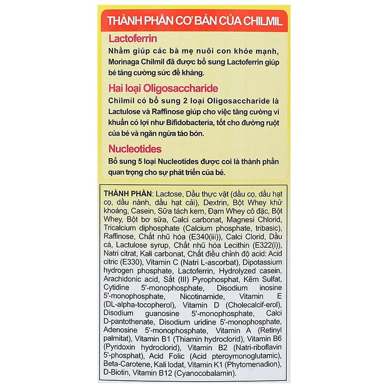 Sữa bột Morinaga Chilmil số 2 800g (6 - 36 tháng) 6