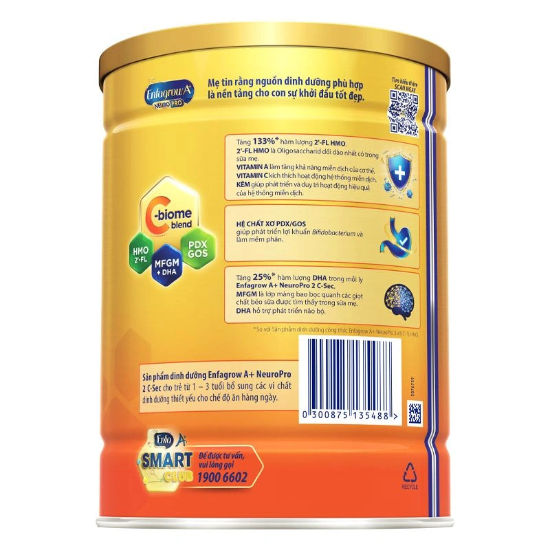 Sữa bột Enfagrow A+ Neuropro C-Sec số 2 800g (1 - 3 tuổi) 2