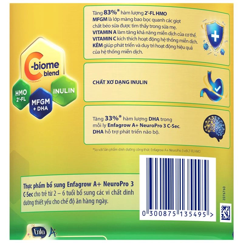 Sữa bột Enfagrow A+ Neuropro C-Sec số 3 800g (2 - 6 tuổi) 4