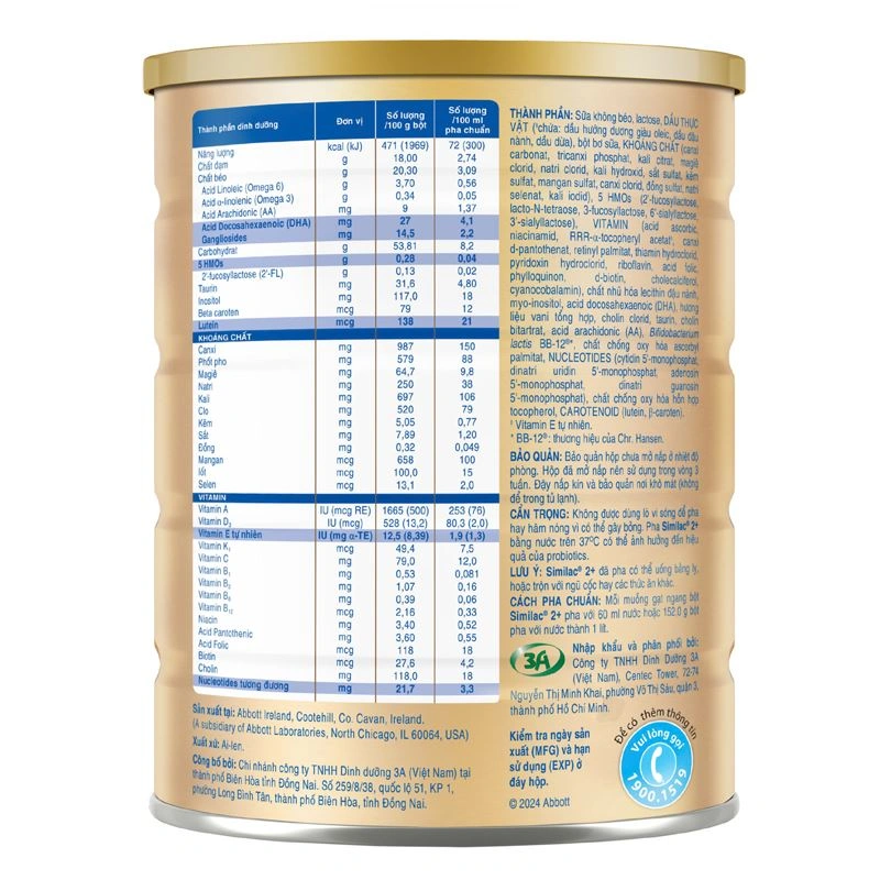 Sữa bột Similac 5G 2+ 850g/800g (từ 2 tuổi) 3