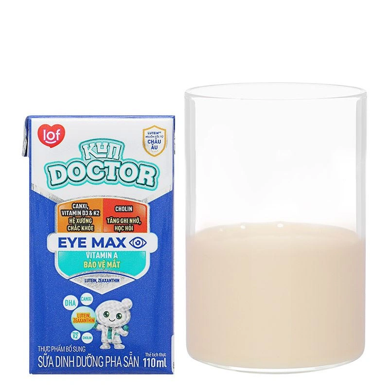 Thùng 48 hộp sữa pha sẵn Kun Doctor Eye Max hương vani 110 ml (từ 1 tuổi) 14