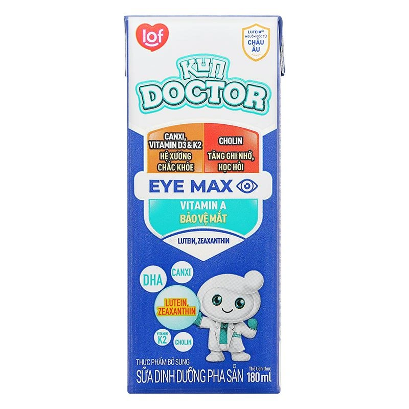Lốc 4 hộp sữa pha sẵn Kun Doctor Eye Max hương vani 180 ml (từ 1 tuổi) 7