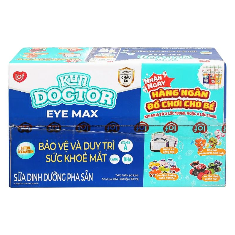 Thùng 48 hộp sữa pha sẵn Kun Doctor Eye Max hương vani 180 ml (từ 1 tuổi) 3