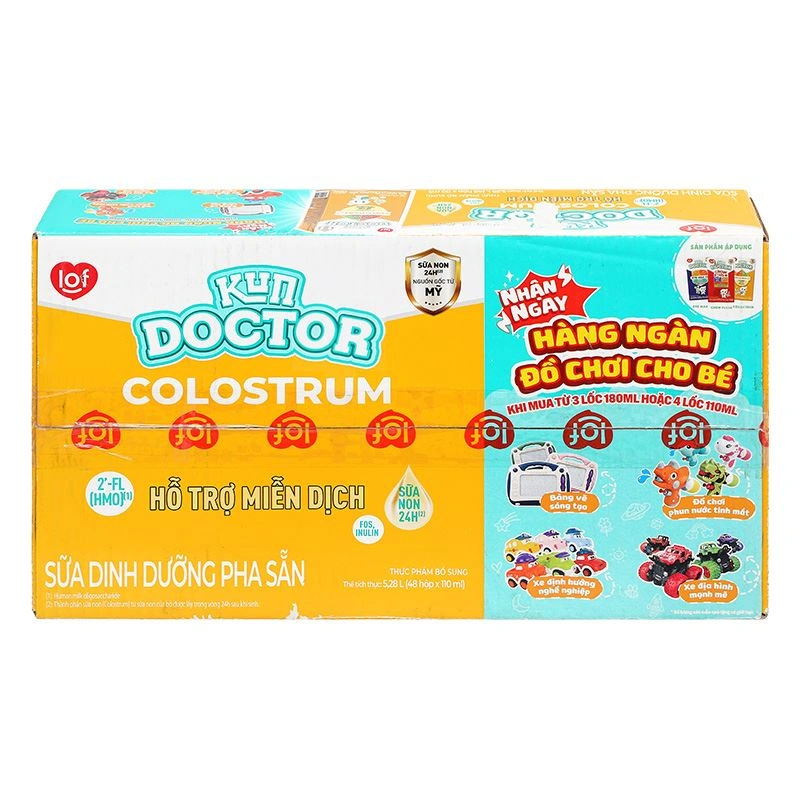Thùng 48 hộp sữa non pha sẵn Kun Doctor Colostrum hương vani 110 ml (từ 1 tuổi) 3