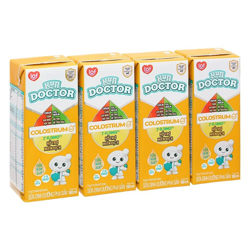 Lốc 4 hộp sữa non pha sẵn Kun Doctor Colostrum hương vani 180 ml (từ 1 tuổi) 2