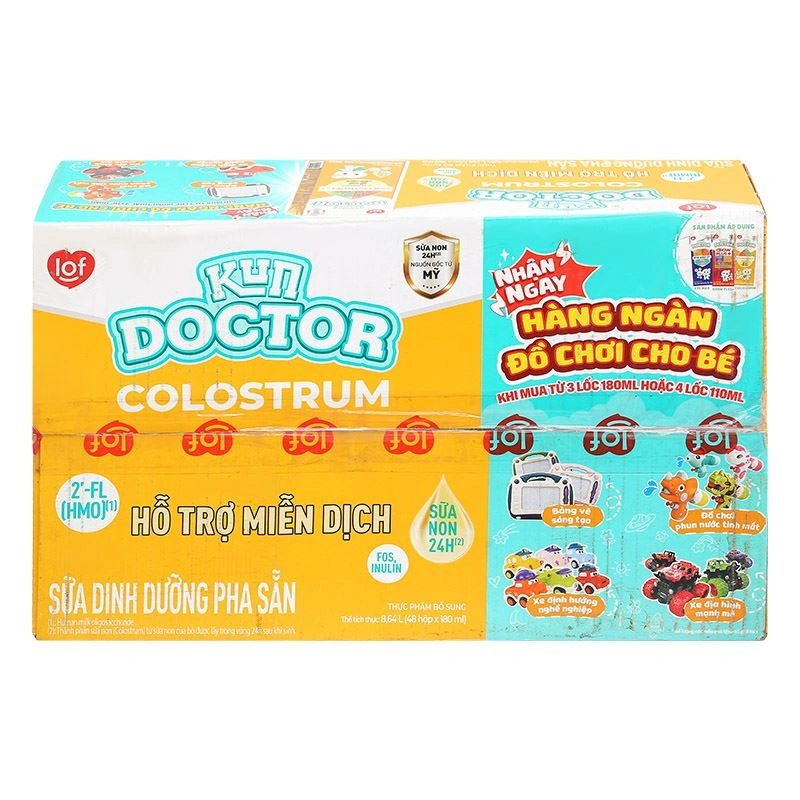 Thùng 48 hộp sữa non pha sẵn Kun Doctor Colostrum hương vani 180 ml (từ 1 tuổi) 3