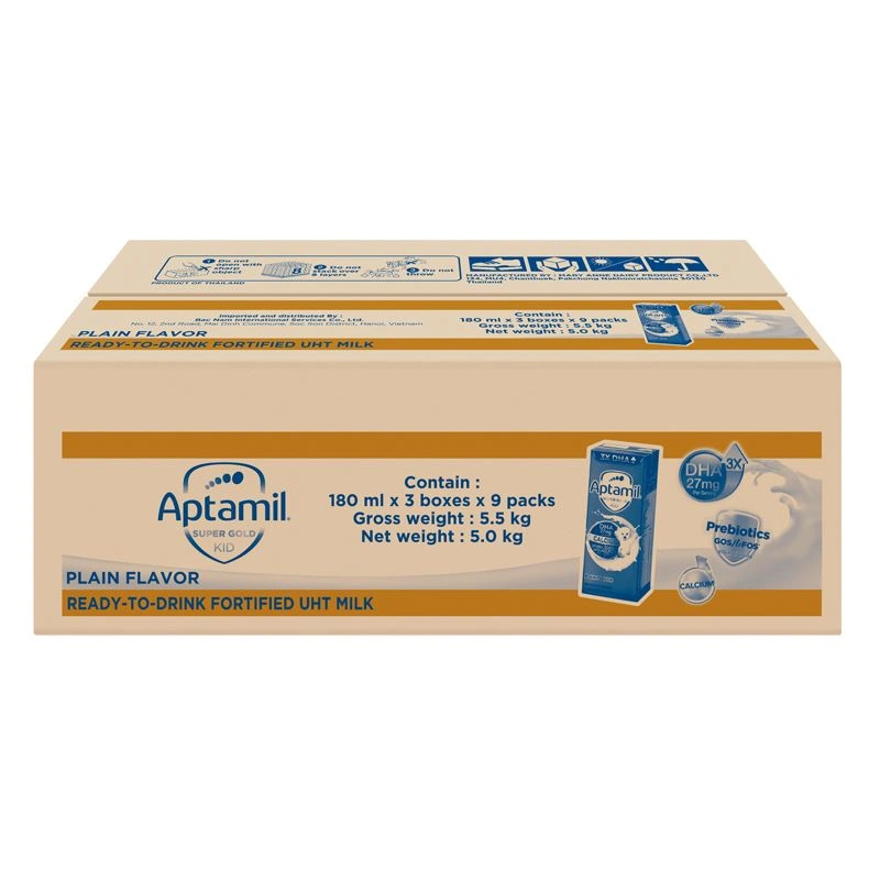 Thùng 27 hộp sữa pha sẵn Aptamil Super Gold Kid 180 ml (từ 1 tuổi) - Giao bao bì ngẫu nhiên 3