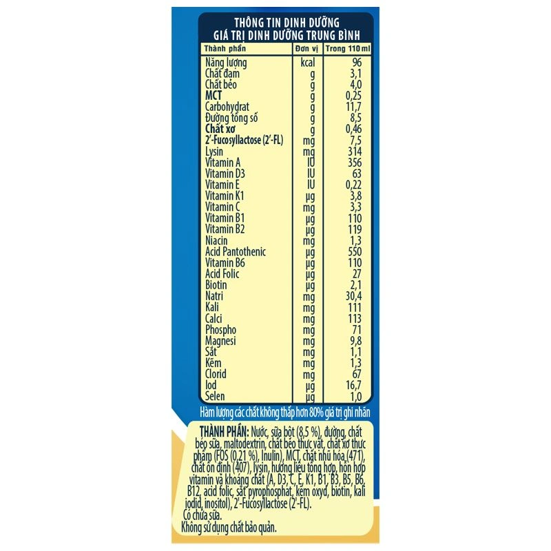 Thùng 48 hộp sữa pha sẵn Nutifood GrowPLUS+ xanh 1+ hương vani 110 ml cho trẻ biếng ăn (1 - 2 tuổi) 18