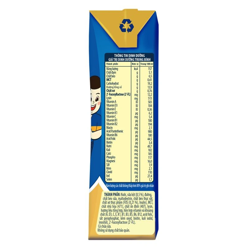 Lốc 4 hộp sữa pha sẵn Nutifood GrowPLUS+ 1+ xanh hương vani 180 ml cho trẻ biếng ăn (1 - 2 tuổi) 16