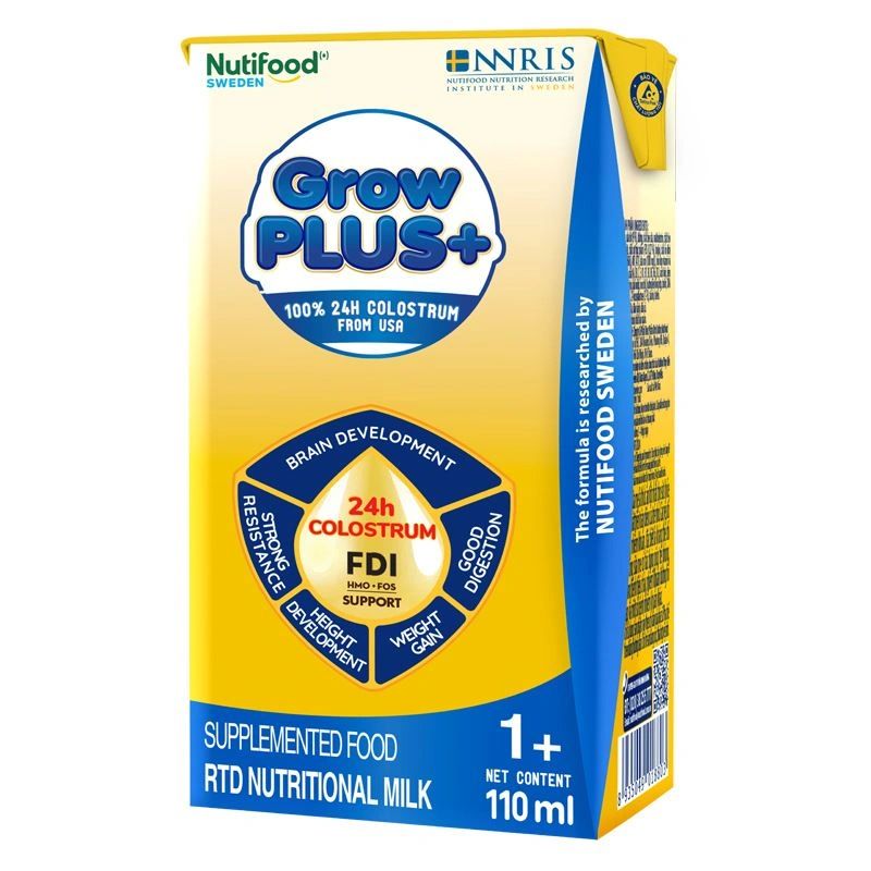 Lốc 4 hộp sữa non pha sẵn Nutifood GrowPLUS+ vàng 1+ hương vani 110 ml (1 - 2 tuổi) 3