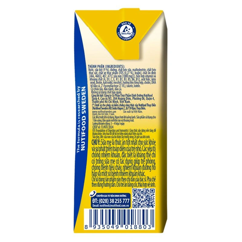 Thùng 48 hộp sữa non pha sẵn Nutifood GrowPLUS+ vàng 1+ hương vani 110 ml (1 - 2 tuổi) 7