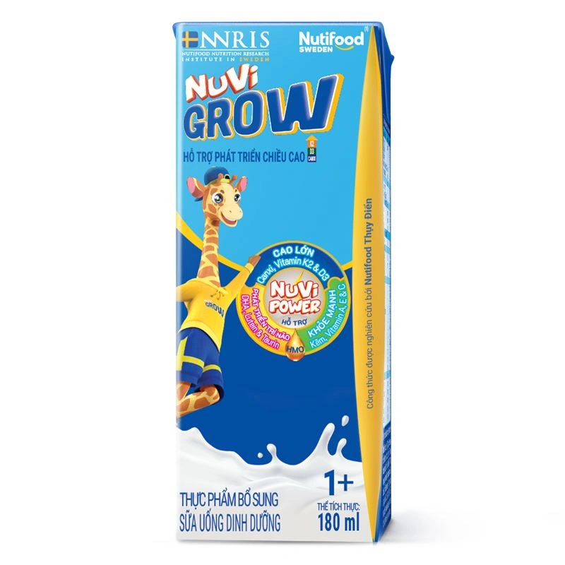 Thùng 48 hộp sữa pha sẵn Nutifood NuVi Grow 1+ 180 ml (1 - 2 tuổi) 9