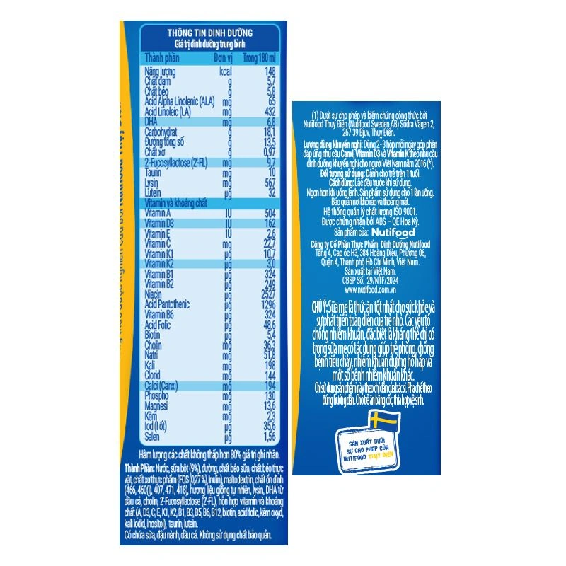 Thùng 48 hộp sữa pha sẵn Nutifood NuVi Grow 1+ 180 ml (1 - 2 tuổi) 13