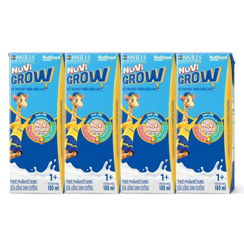 Thùng 48 hộp sữa pha sẵn Nutifood NuVi Grow 1+ 180 ml (1 - 2 tuổi) 3