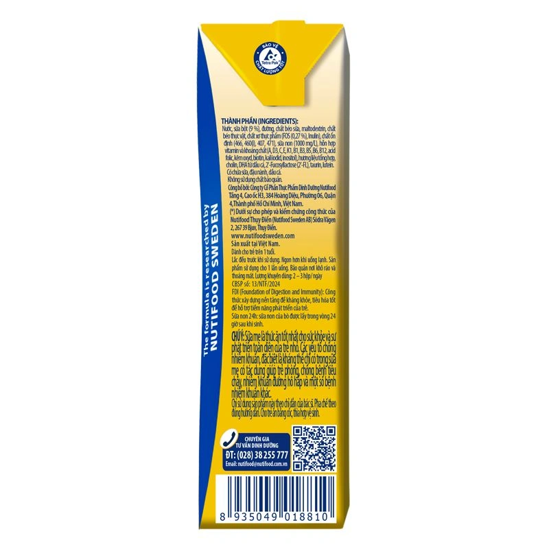 Lốc 4 hộp sữa non pha sẵn Nutifood GrowPLUS+ vàng 1+ hương vani 180 ml (1 - 2 tuổi) 5