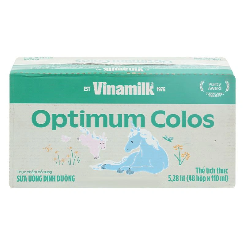 Lốc 4 hộp sữa non pha sẵn Optimum Colos 110 ml (từ 1 tuổi) - Giao mẫu ngẫu nhiên 14
