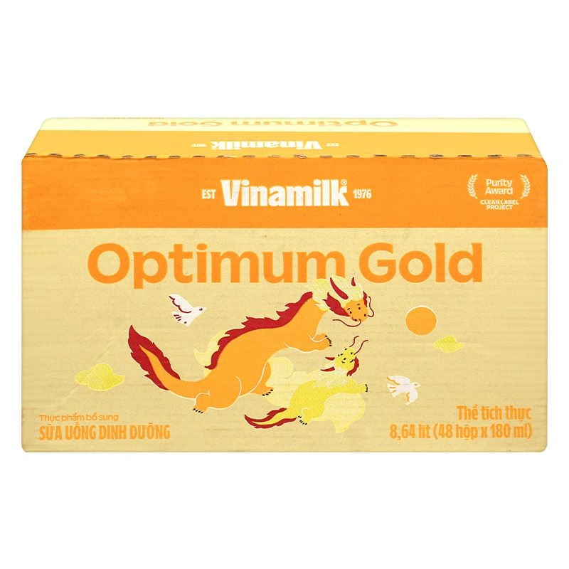 Thùng 48 hộp sữa pha sẵn Optimum Gold 180 ml (từ 1 tuổi) - Giao bao bì ngẫu nhiên 5