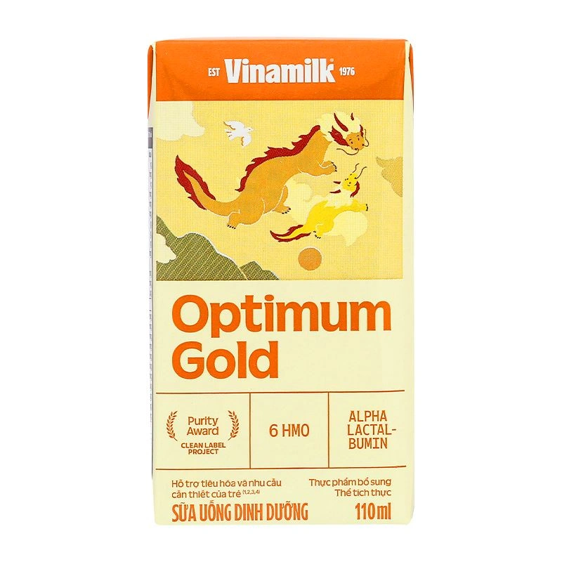 Thùng 48 hộp sữa pha sẵn Optimum Gold 110 ml (từ 1 tuổi) - Giao bao bì ngẫu nhiên 12
