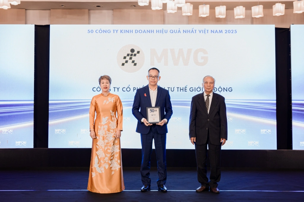 MWG Gop Mat Trong Danh Sach Top 50 Cong Ty Kinh Doanh Hieu Qua Nhat Viet Nam Nam 2025