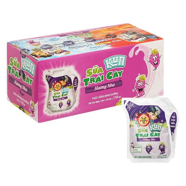Sữa trái cây LiF Kun hương nho