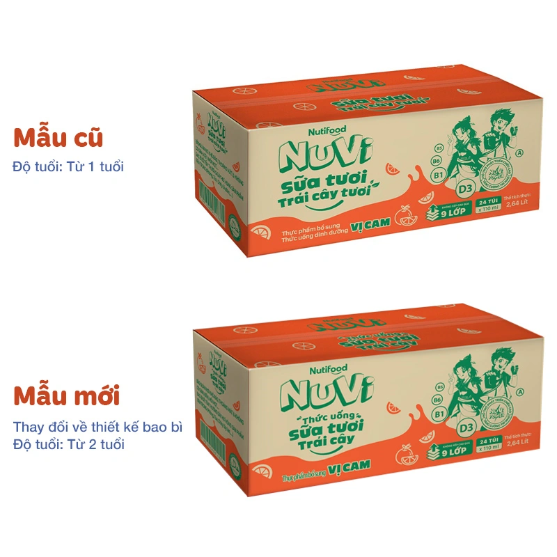 Sữa tươi trái cây Nutifood NuVi hương cam 110 ml (từ 2 tuổi) 7