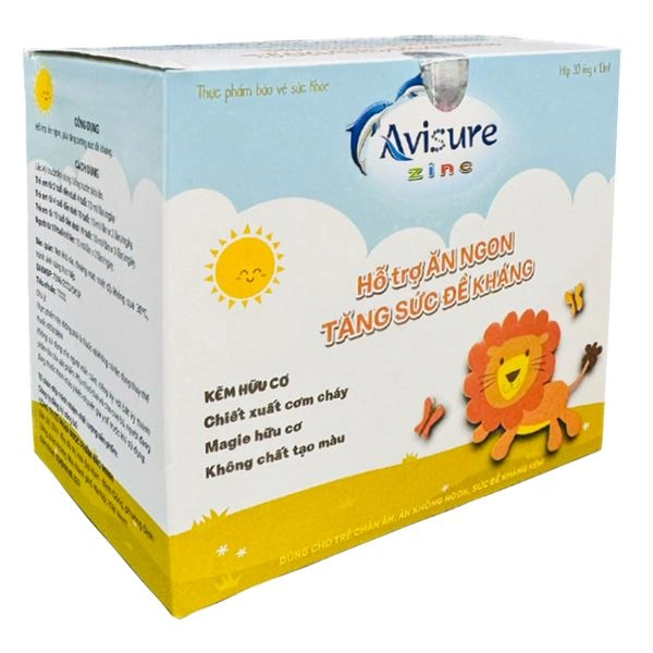 Avisure ZinC hỗ trợ ăn ngon, tăng đề kháng hương dâu, 30 ống dạng uống (từ 2 tuổi) 1