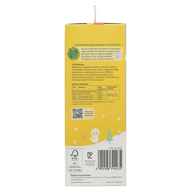 Bình sữa nhựa PPSU Pigeon Plus WN3 cổ rộng 240 ml (từ 3 tháng) 13