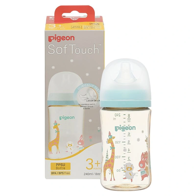 Bình sữa nhựa PPSU Pigeon Plus WN3 cổ rộng 240 ml (từ 3 tháng) 9