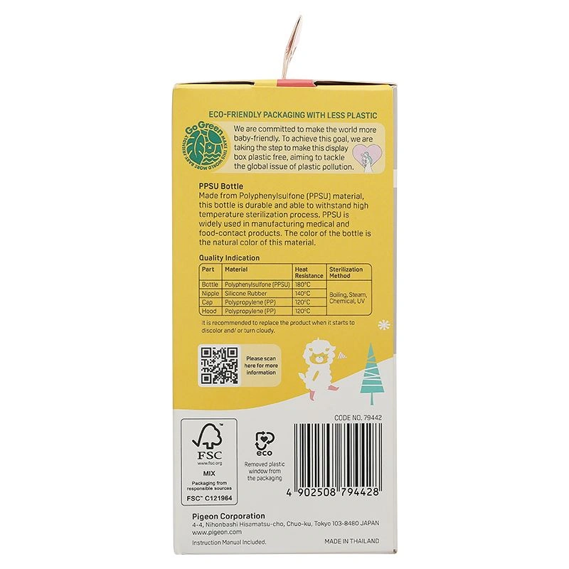 Bình sữa nhựa PPSU Pigeon Plus WN3 cổ rộng 240 ml (từ 3 tháng) 26