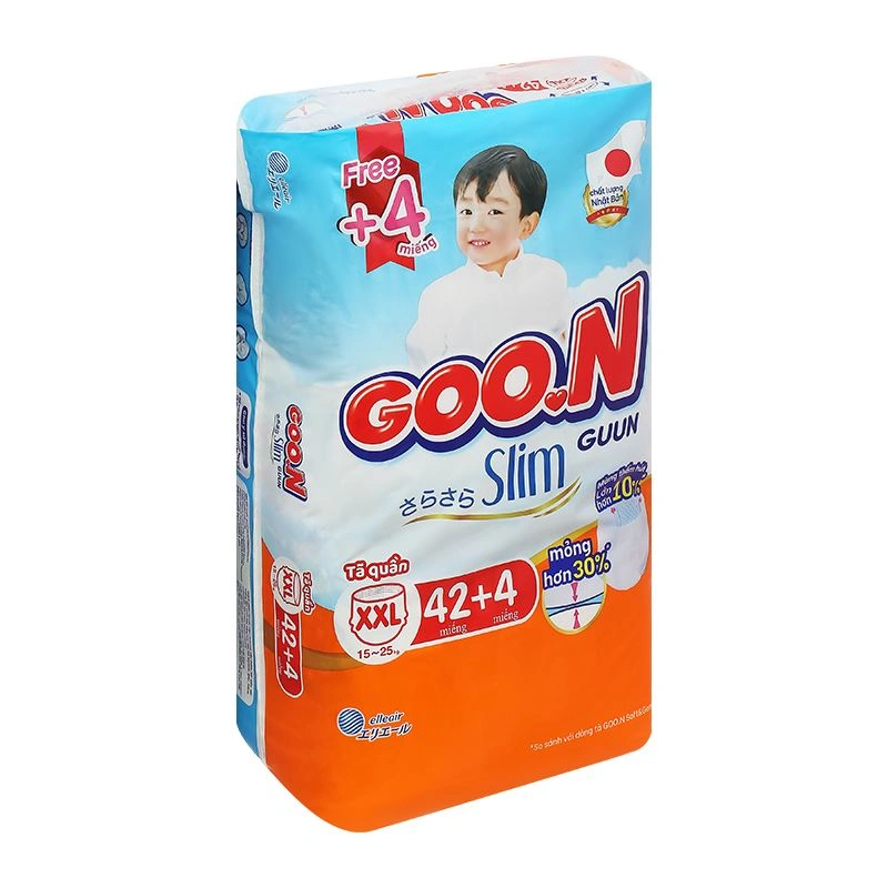 Combo 2 tã quần GOO.N Slim size XXL 42 + 4 miếng/bịch (15 - 25 kg) - Giao bao bì ngẫu nhiên 5