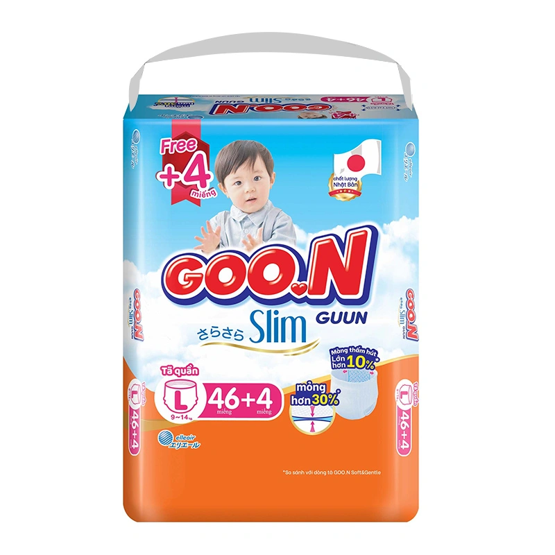 Combo 2 tã quần GOO.N Slim size L 46 + 4 miếng/bịch (9 - 14 kg) - Giao bao bì ngẫu nhiên 3