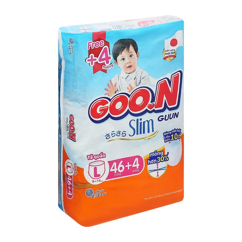 Combo 2 tã quần GOO.N Slim size L 46 + 4 miếng/bịch (9 - 14 kg) - Giao bao bì ngẫu nhiên 5