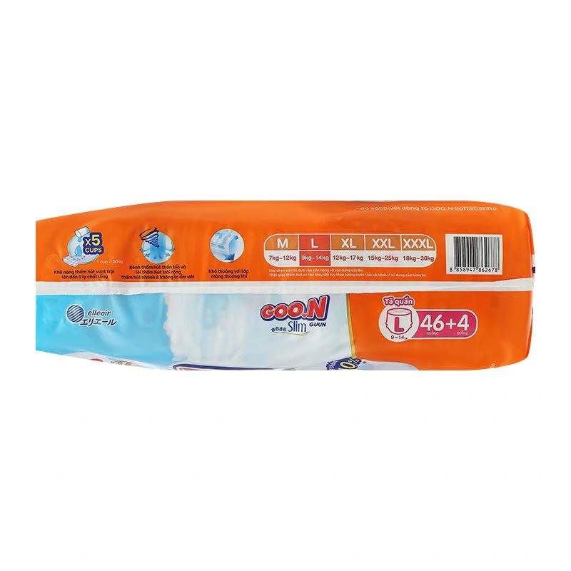 Combo 2 tã quần GOO.N Slim size L 46 + 4 miếng/bịch (9 - 14 kg) - Giao bao bì ngẫu nhiên 7