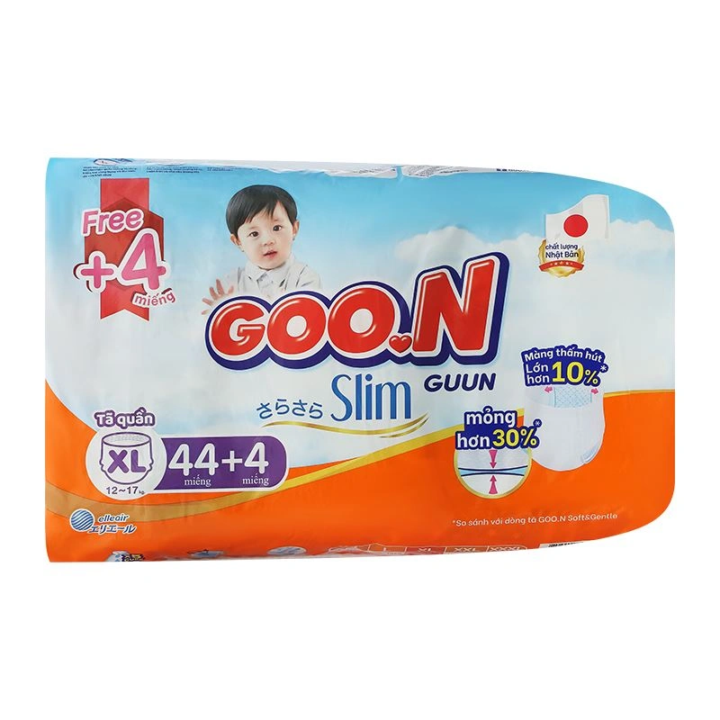 Combo 2 tã quần GOO.N Slim size XL 44 + 4 miếng/bịch (12 - 17 kg) - Giao bao bì ngẫu nhiên 4