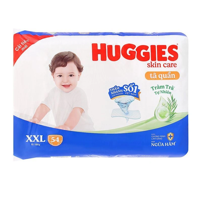 Tã quần Huggies Skincare cực đại size XXL 54 miếng (15 - 19 kg) - Giao bao bì ngẫu nhiên 4