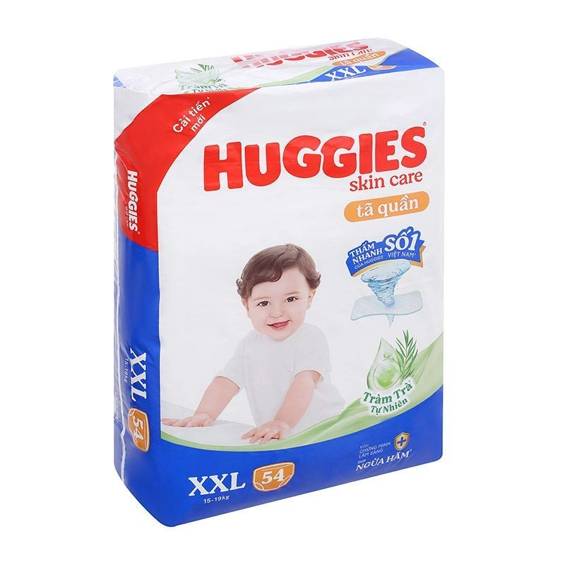 Tã quần Huggies Skincare cực đại size XXL 54 miếng (15 - 19 kg) - Giao bao bì ngẫu nhiên 5