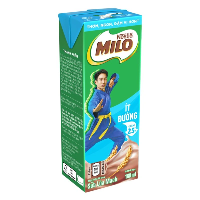 Thùng 48 hộp thức uống lúa mạch Nestlé Milo ít đường 180 ml (từ 2 tuổi) - Giao bao bì ngẫu nhiên 15